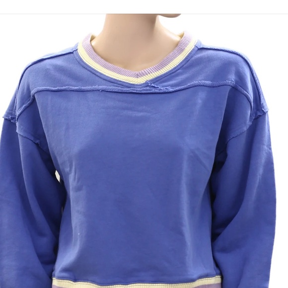 Free People Blue and Lavender Knit Top - Picture 11 of 11